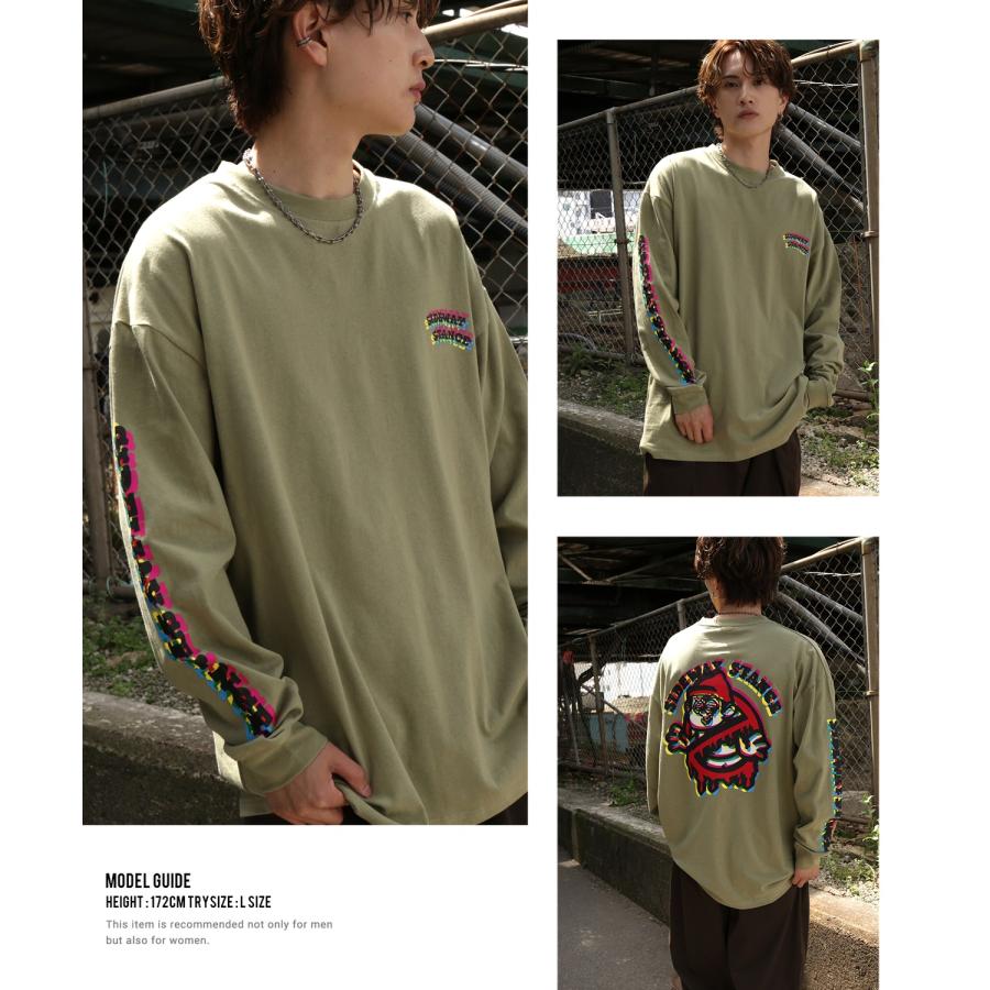長袖Tシャツ メンズ SIDEWAY STANCE サイドウェイスタンス オリジナルプリント グリッチ NO WAY グラフィック ロンT 大きめ アメカジ スケーター ストリート | improves | 14