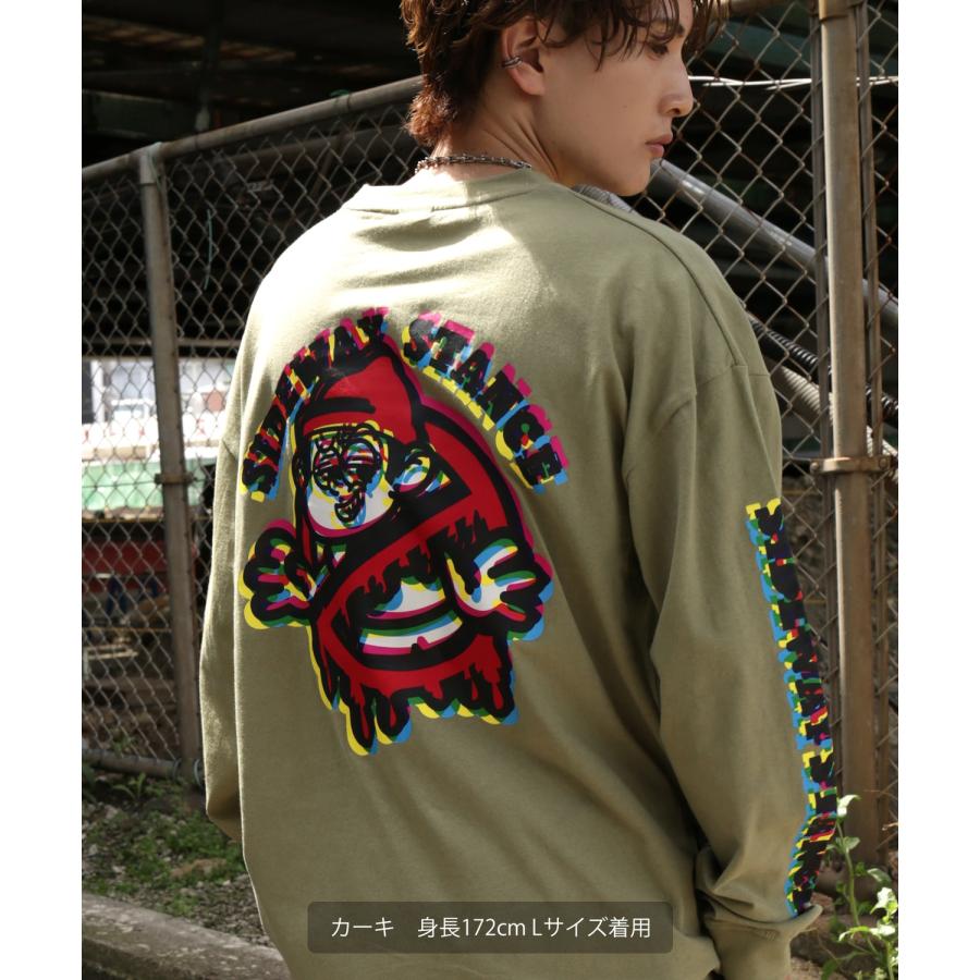 長袖Tシャツ メンズ SIDEWAY STANCE サイドウェイスタンス オリジナルプリント グリッチ NO WAY グラフィック ロンT 大きめ アメカジ スケーター ストリート | improves | 15