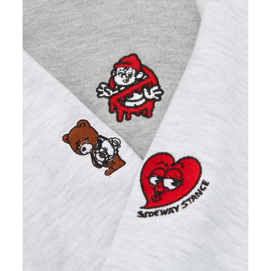 トレーナー メンズ SIDEWAY STANCE サイドウェイスタンス ワンポイント刺しゅう ハーフジップ 裏毛スウェット 大きめ アメカジ スケーター ストリート | improves | 27