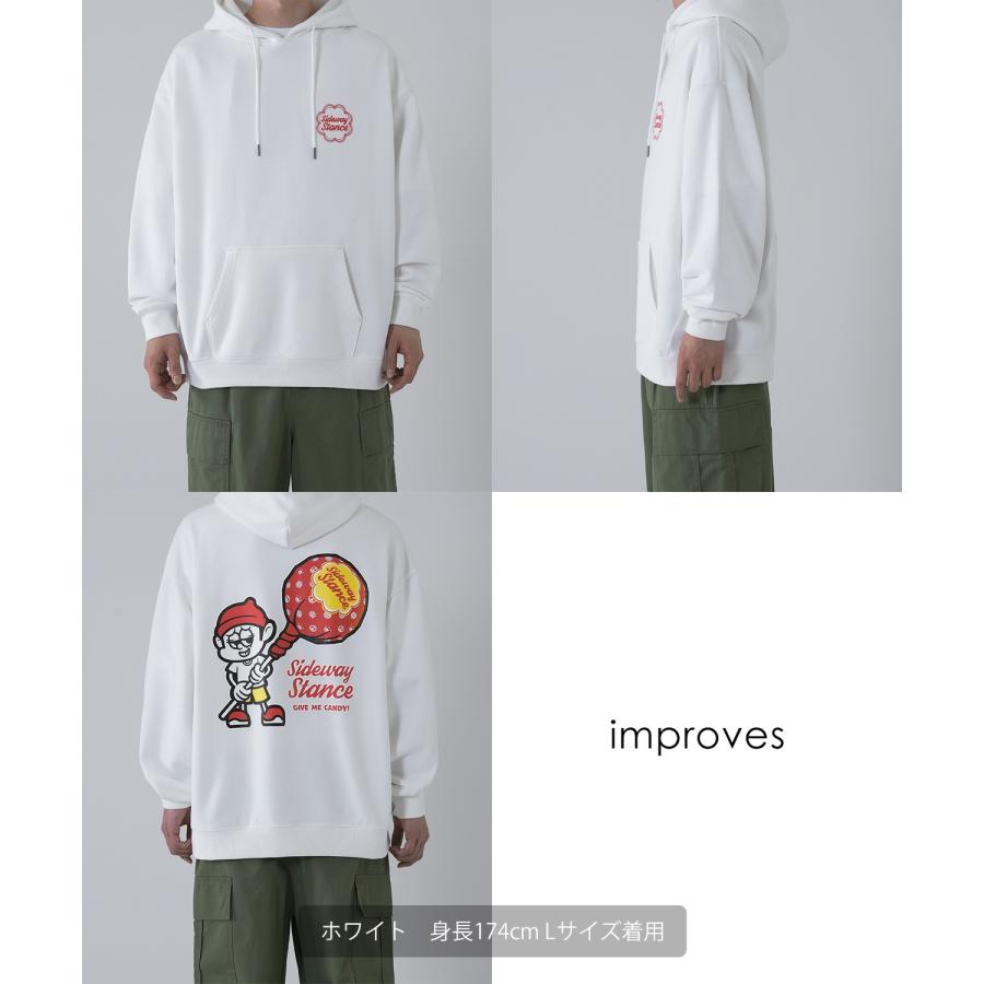 パーカー メンズ SIDEWAY STANCE サイドウェイスタンス オリジナルプリント グラフィック スウェット キャンディボーイ オーバーサイズ アメカジ カジュアル | improves | 18