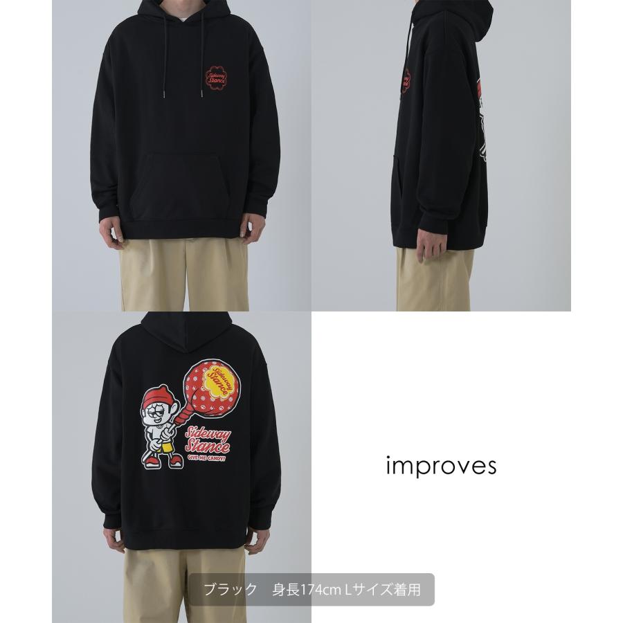 パーカー メンズ SIDEWAY STANCE サイドウェイスタンス オリジナルプリント グラフィック スウェット キャンディボーイ オーバーサイズ アメカジ カジュアル | improves | 19