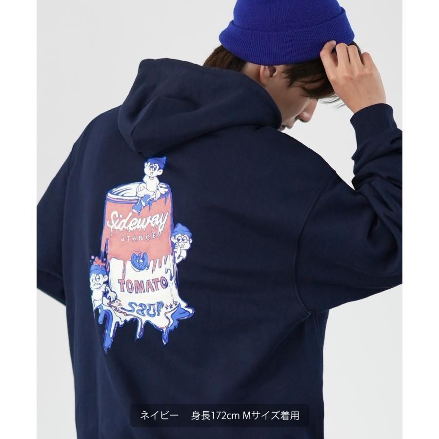 パーカー メンズ SIDEWAY STANCE サイドウェイスタンス オリジナルプリント グラフィック スウェット トマト缶 ボーイ オーバーサイズ アメカジ カジュアル | improves | 15
