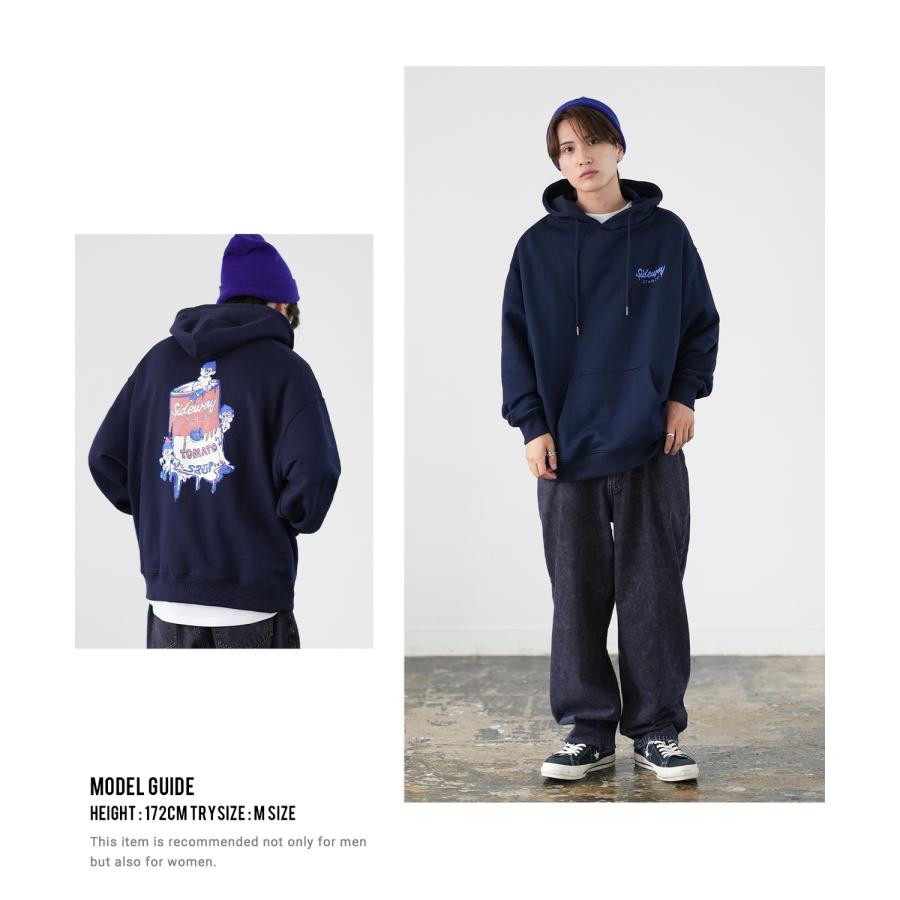 パーカー メンズ SIDEWAY STANCE サイドウェイスタンス オリジナルプリント グラフィック スウェット トマト缶 ボーイ オーバーサイズ アメカジ カジュアル | improves | 17