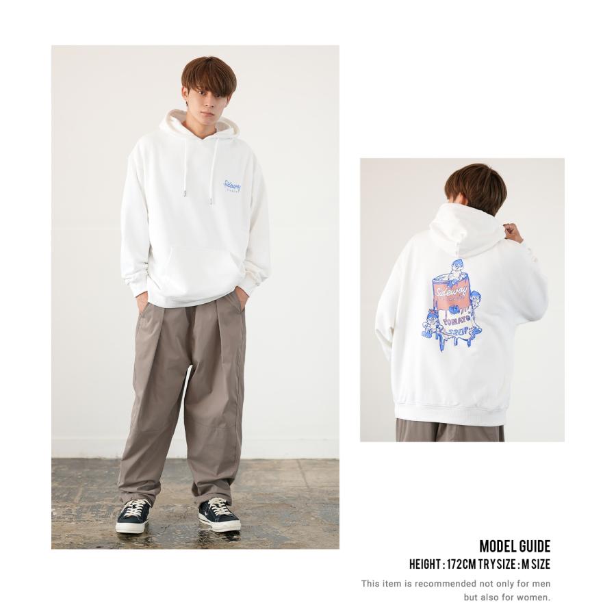 パーカー メンズ SIDEWAY STANCE サイドウェイスタンス オリジナルプリント グラフィック スウェット トマト缶 ボーイ オーバーサイズ アメカジ カジュアル | improves | 07