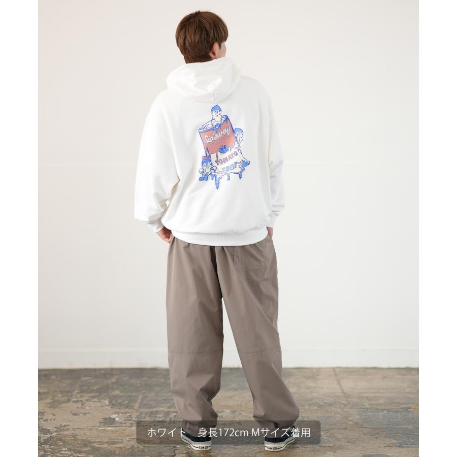 パーカー メンズ SIDEWAY STANCE サイドウェイスタンス オリジナルプリント グラフィック スウェット トマト缶 ボーイ オーバーサイズ アメカジ カジュアル | improves | 08