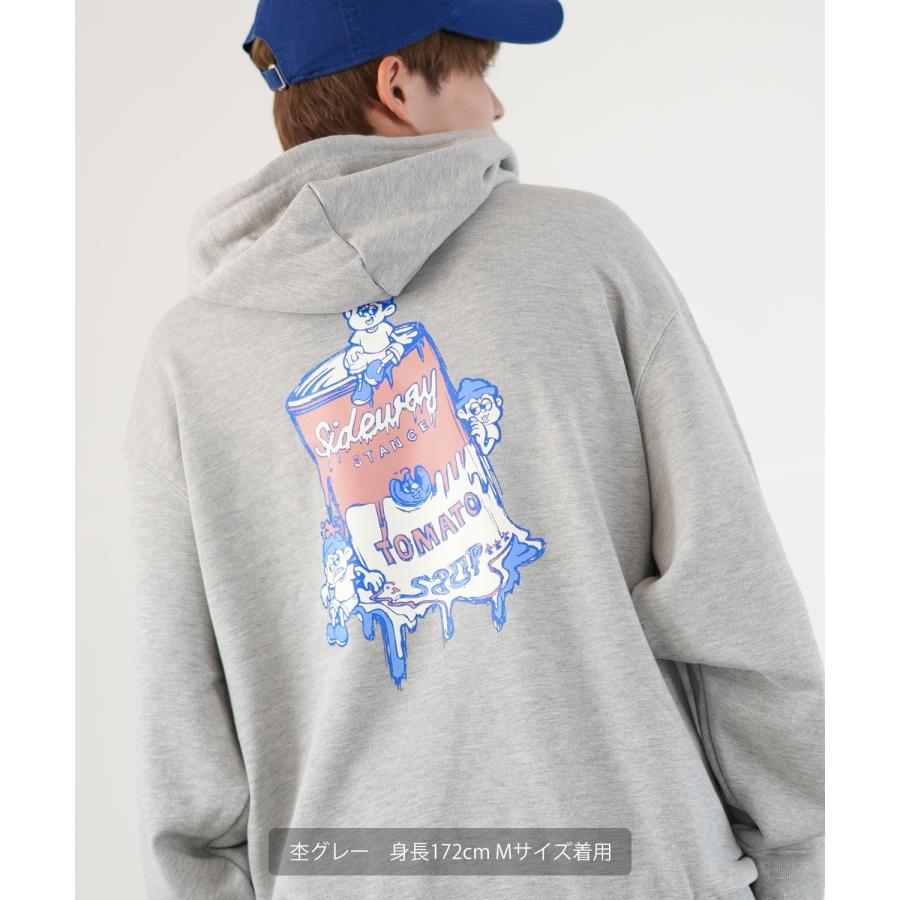 パーカー メンズ SIDEWAY STANCE サイドウェイスタンス オリジナルプリント グラフィック スウェット トマト缶 ボーイ オーバーサイズ アメカジ カジュアル | improves | 12