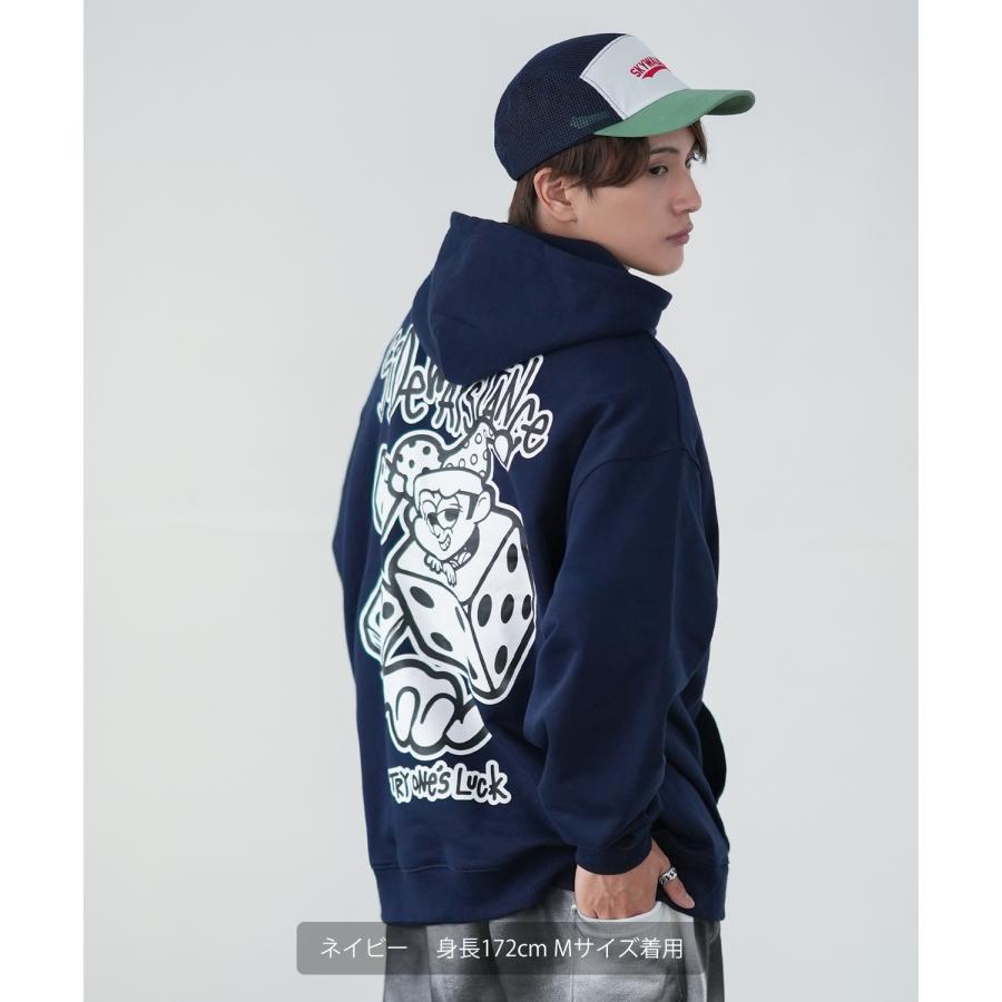 パーカー メンズ SIDEWAY STANCE サイドウェイスタンス オリジナルプリント グラフィック スウェット ダイス タギング オーバーサイズ アメカジ カジュアル | improves | 16