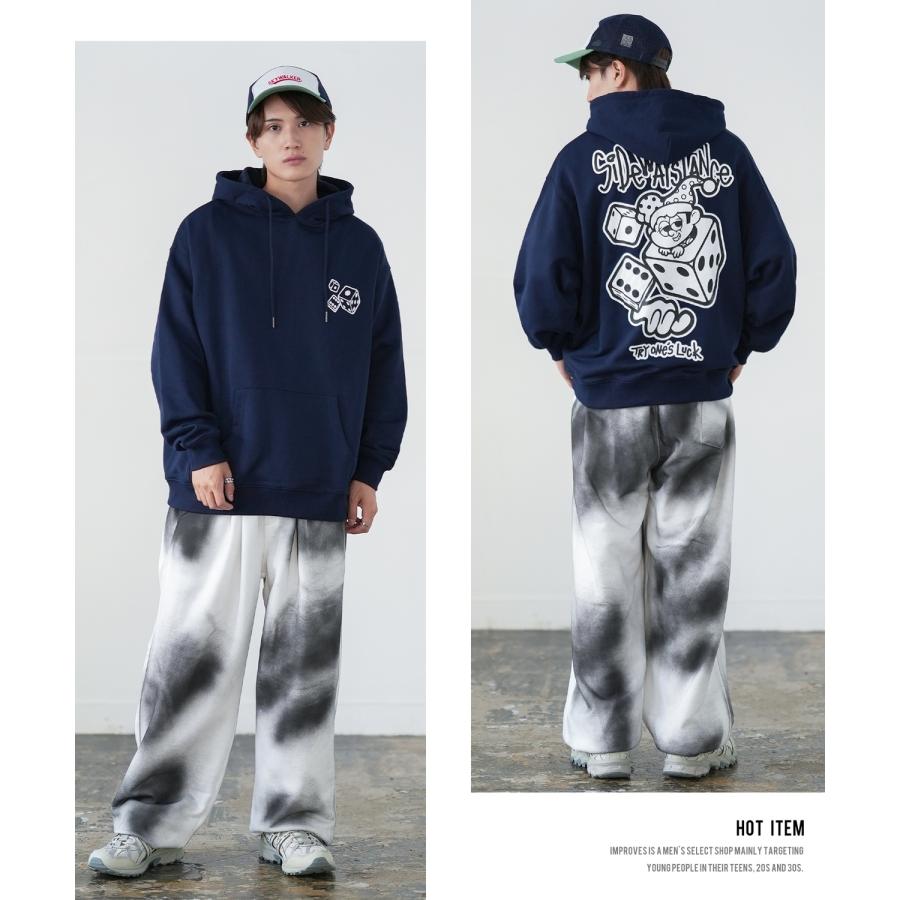 パーカー メンズ SIDEWAY STANCE サイドウェイスタンス オリジナルプリント グラフィック スウェット ダイス タギング オーバーサイズ アメカジ カジュアル | improves | 17