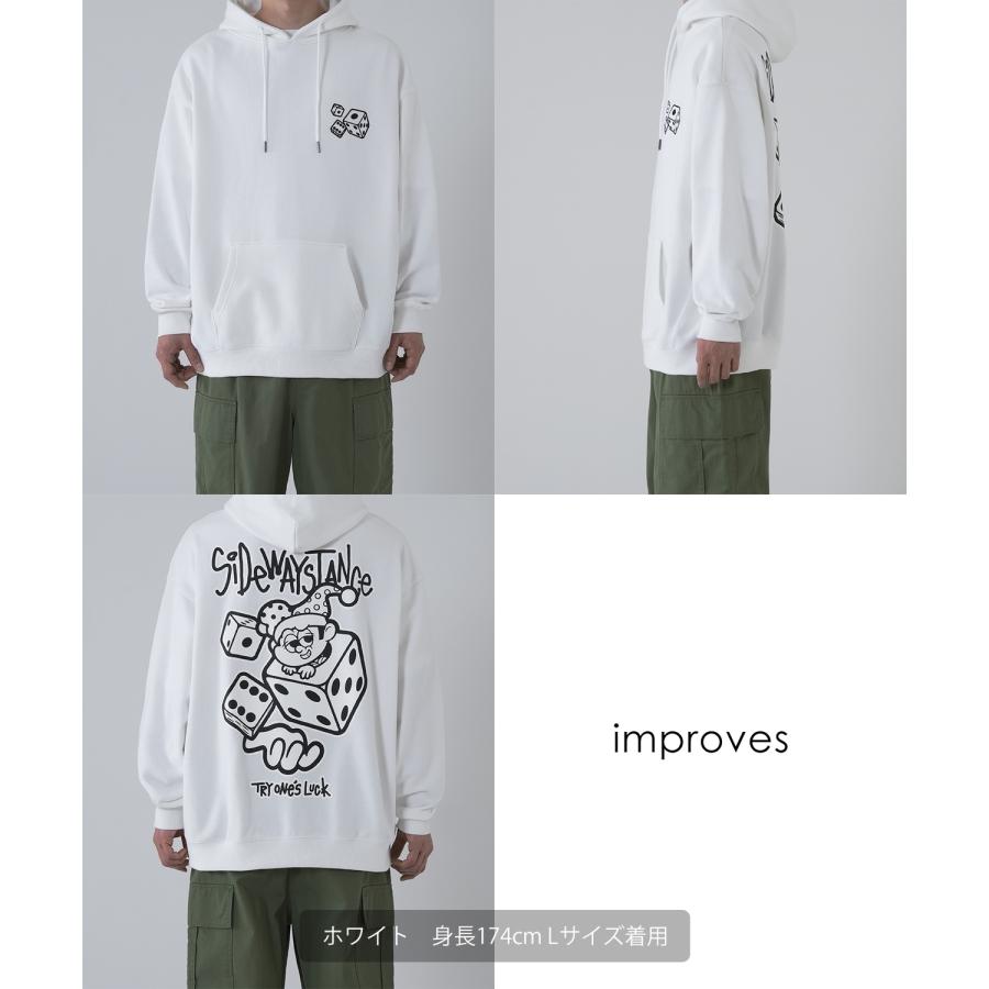 パーカー メンズ SIDEWAY STANCE サイドウェイスタンス オリジナルプリント グラフィック スウェット ダイス タギング オーバーサイズ アメカジ カジュアル | improves | 18