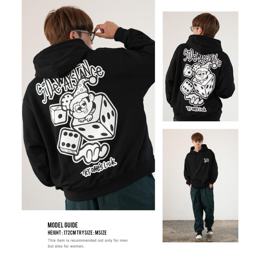 パーカー メンズ SIDEWAY STANCE サイドウェイスタンス オリジナルプリント グラフィック スウェット ダイス タギング オーバーサイズ アメカジ カジュアル | improves | 09