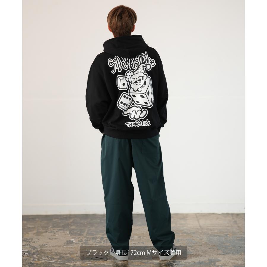 パーカー メンズ SIDEWAY STANCE サイドウェイスタンス オリジナルプリント グラフィック スウェット ダイス タギング オーバーサイズ アメカジ カジュアル | improves | 10