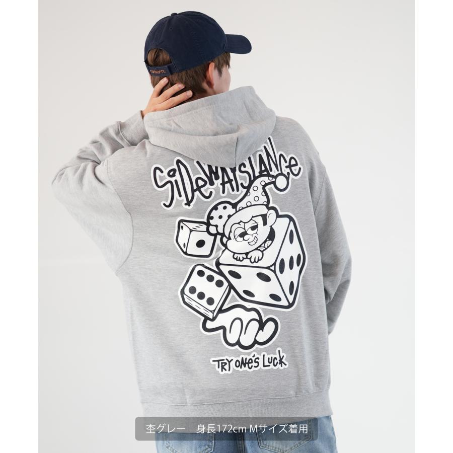 パーカー メンズ SIDEWAY STANCE サイドウェイスタンス オリジナルプリント グラフィック スウェット ダイス タギング オーバーサイズ アメカジ カジュアル | improves | 13