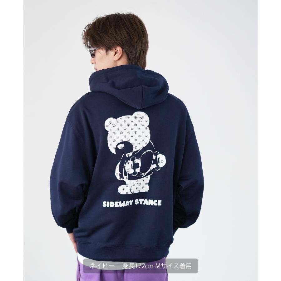 パーカー メンズ SIDEWAY STANCE サイドウェイスタンス オリジナルプリント グラフィック スウェット モノグラムベア オーバーサイズ アメカジ カジュアル | improves | 16