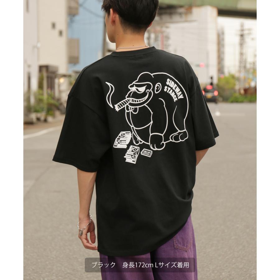 半袖Tシャツ メンズ SIDEWAY STANCE サイドウェイスタンス オリジナルプリント ブレークゴリラ グラフィック カットソー アメカジ スケーター ストリート | improves | 05
