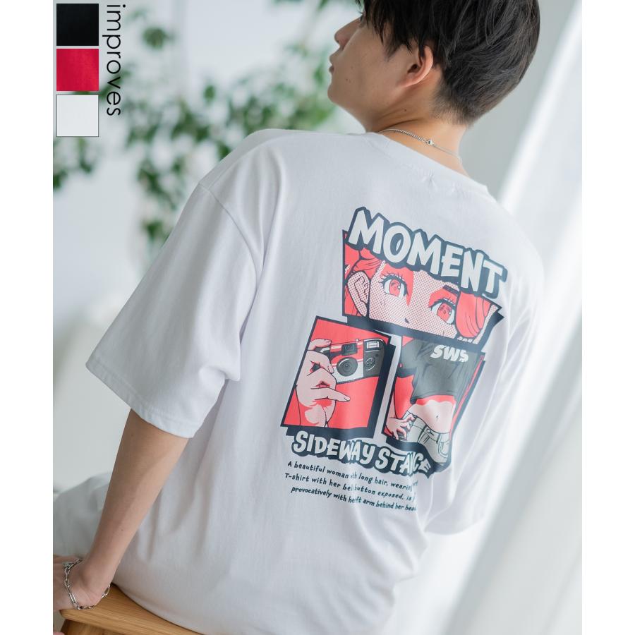 半袖Tシャツ メンズ SIDEWAY STANCE サイドウェイスタンス オリジナルプリント モーメントガール グラフィック カットソー アメカジ スケーター ストリート | improves