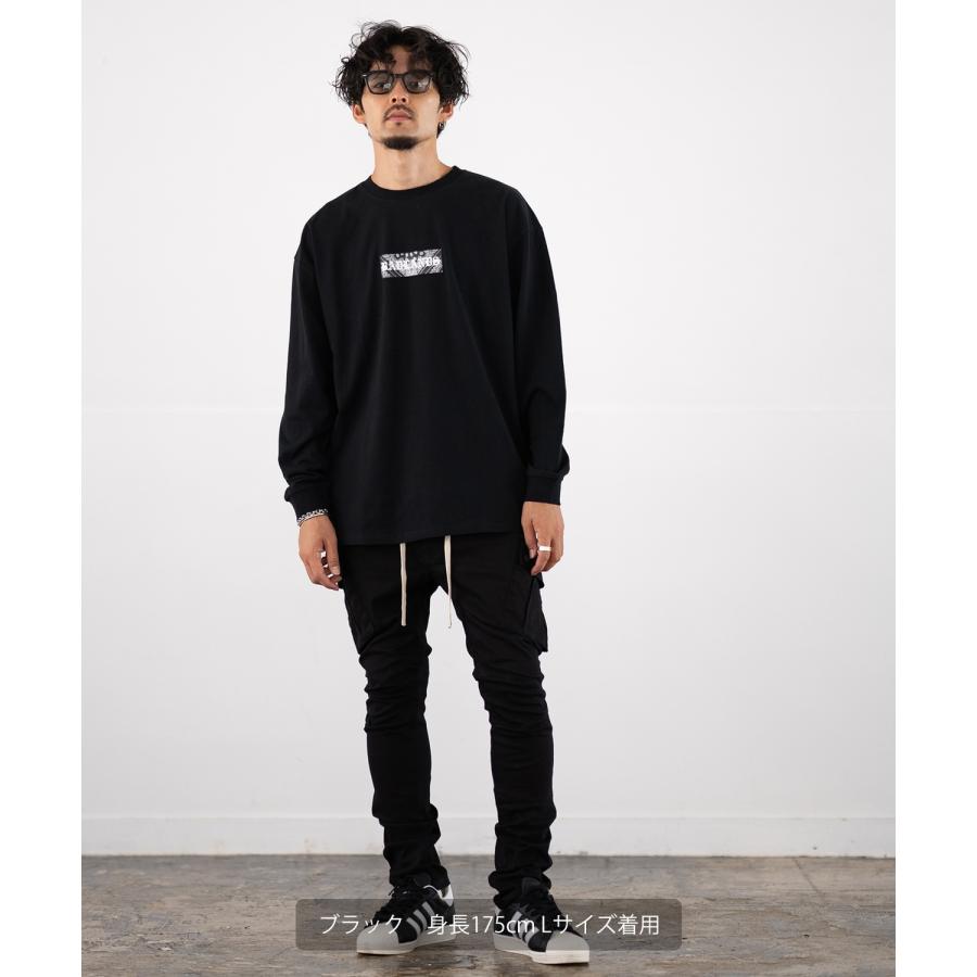 長袖Tシャツ メンズ SIDEWAY STANCE サイドウェイスタンス オリジナルプリント ペイズリーボックスロゴ グラフィック ロンT アメカジ スケーター ストリート | improves | 07
