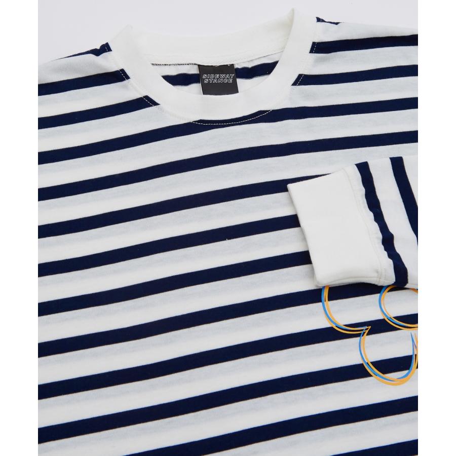 長袖Tシャツ メンズ  SIDEWAY STANCE サイドウェイスタンス オリジナルプリント フラワー ロンT ボーダーTシャツ カットソー  スケーター | improves | 19