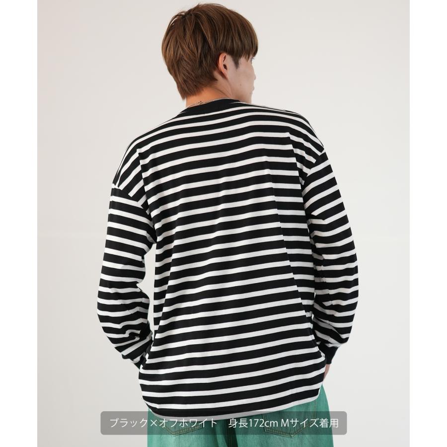 長袖Tシャツ メンズ  SIDEWAY STANCE サイドウェイスタンス オリジナルプリント フラワー ロンT ボーダーTシャツ カットソー  スケーター | improves | 07