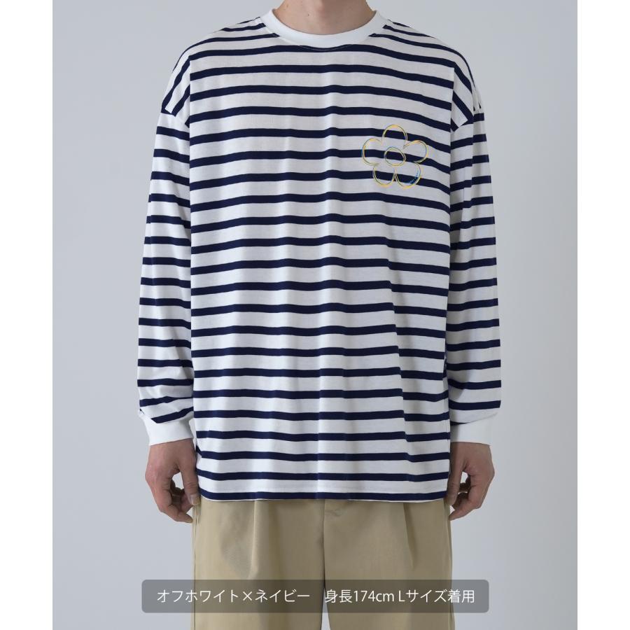 長袖Tシャツ メンズ  SIDEWAY STANCE サイドウェイスタンス オリジナルプリント フラワー ロンT ボーダーTシャツ カットソー  スケーター | improves | 09