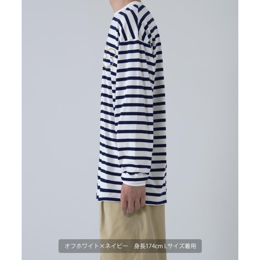 長袖Tシャツ メンズ  SIDEWAY STANCE サイドウェイスタンス オリジナルプリント フラワー ロンT ボーダーTシャツ カットソー  スケーター | improves | 10