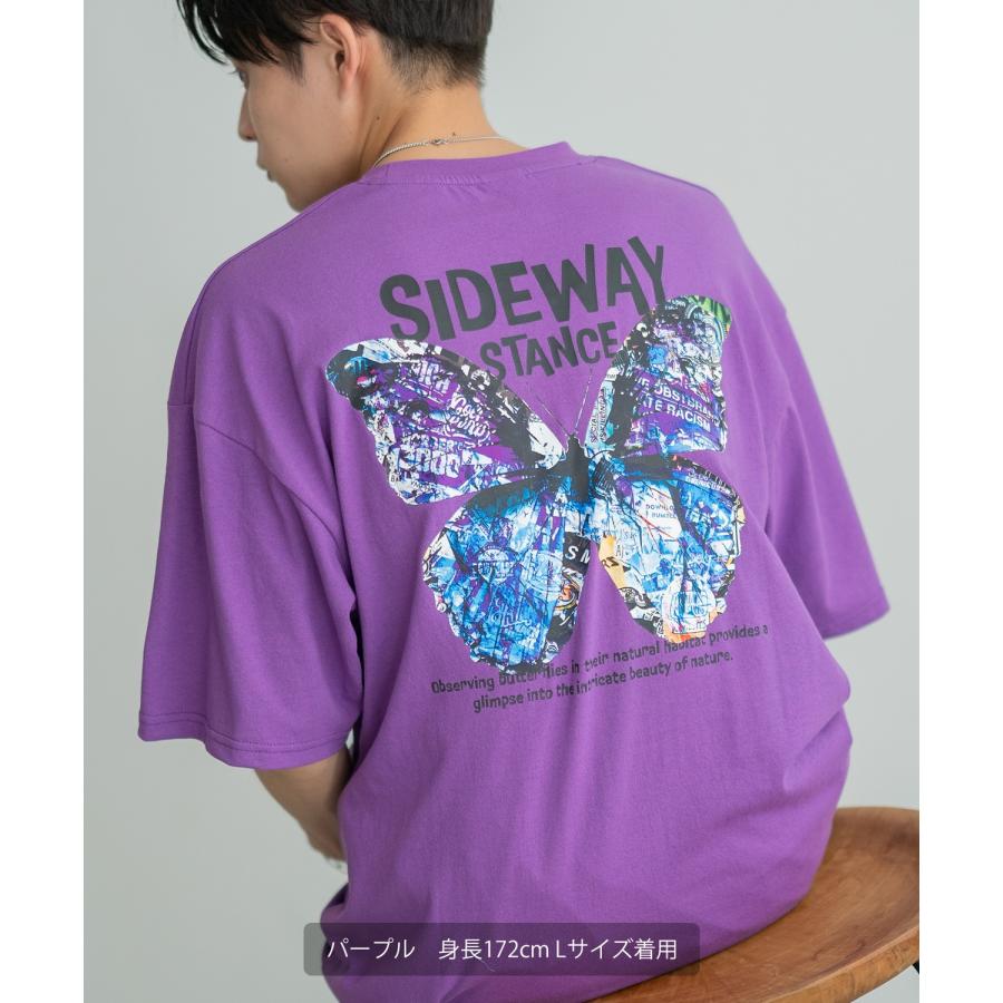 半袖Tシャツ メンズ SIDEWAY STANCE サイドウェイスタンス オリジナルプリント アートバタフライ グラフィック カットソー アメカジ スケーター ストリート | improves | 15