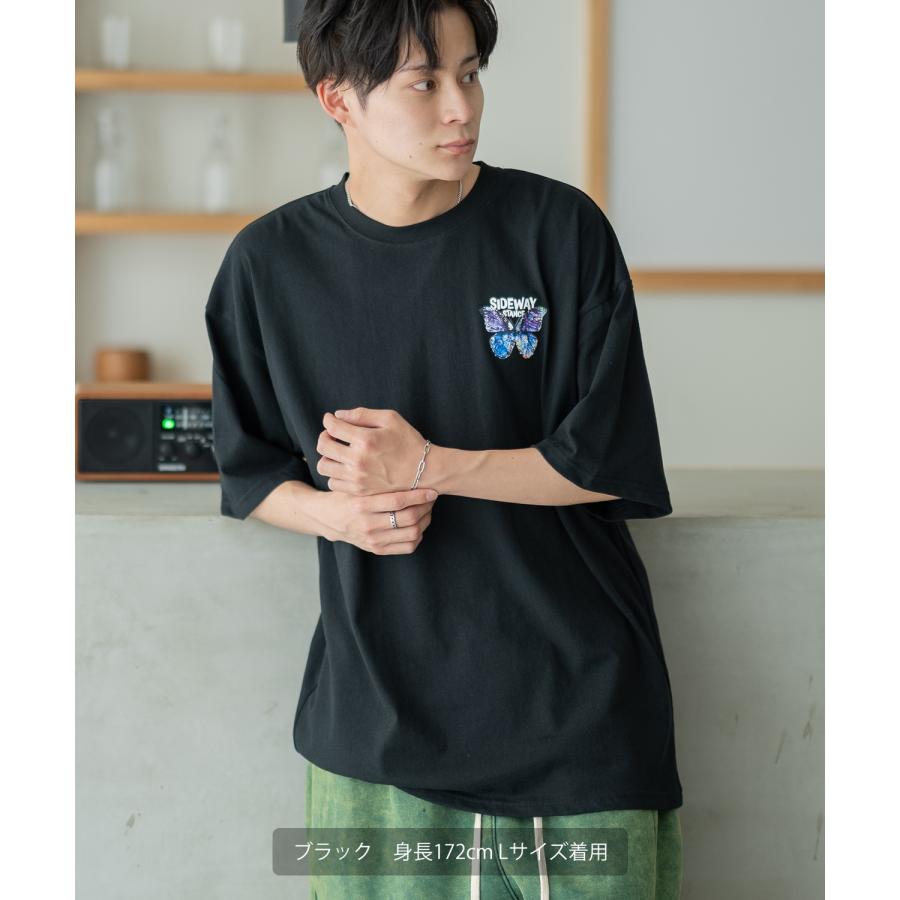 半袖Tシャツ メンズ SIDEWAY STANCE サイドウェイスタンス オリジナルプリント アートバタフライ グラフィック カットソー アメカジ スケーター ストリート | improves | 04