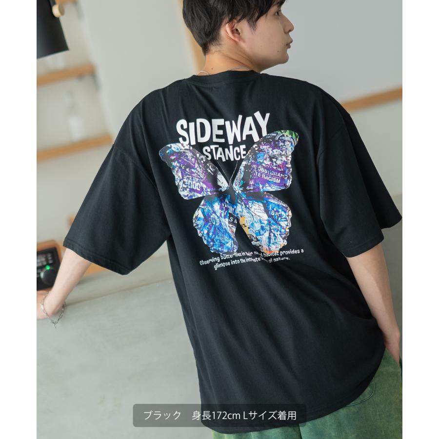 半袖Tシャツ メンズ SIDEWAY STANCE サイドウェイスタンス オリジナルプリント アートバタフライ グラフィック カットソー アメカジ スケーター ストリート | improves | 05