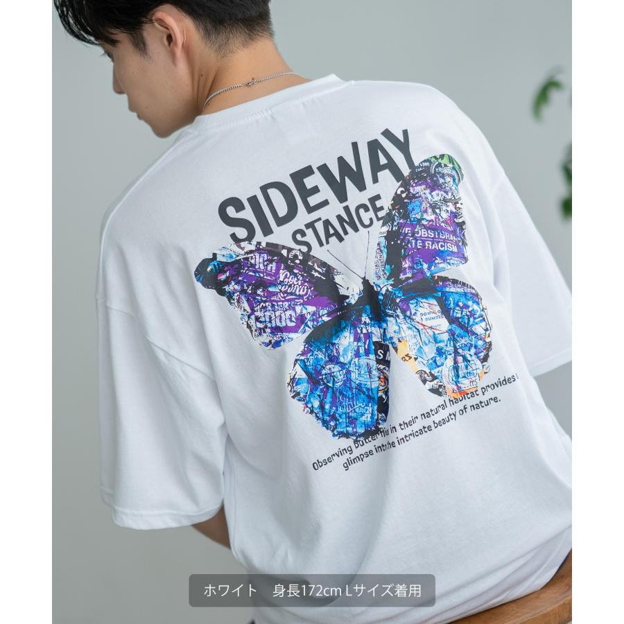 半袖Tシャツ メンズ SIDEWAY STANCE サイドウェイスタンス オリジナルプリント アートバタフライ グラフィック カットソー アメカジ スケーター ストリート | improves | 08