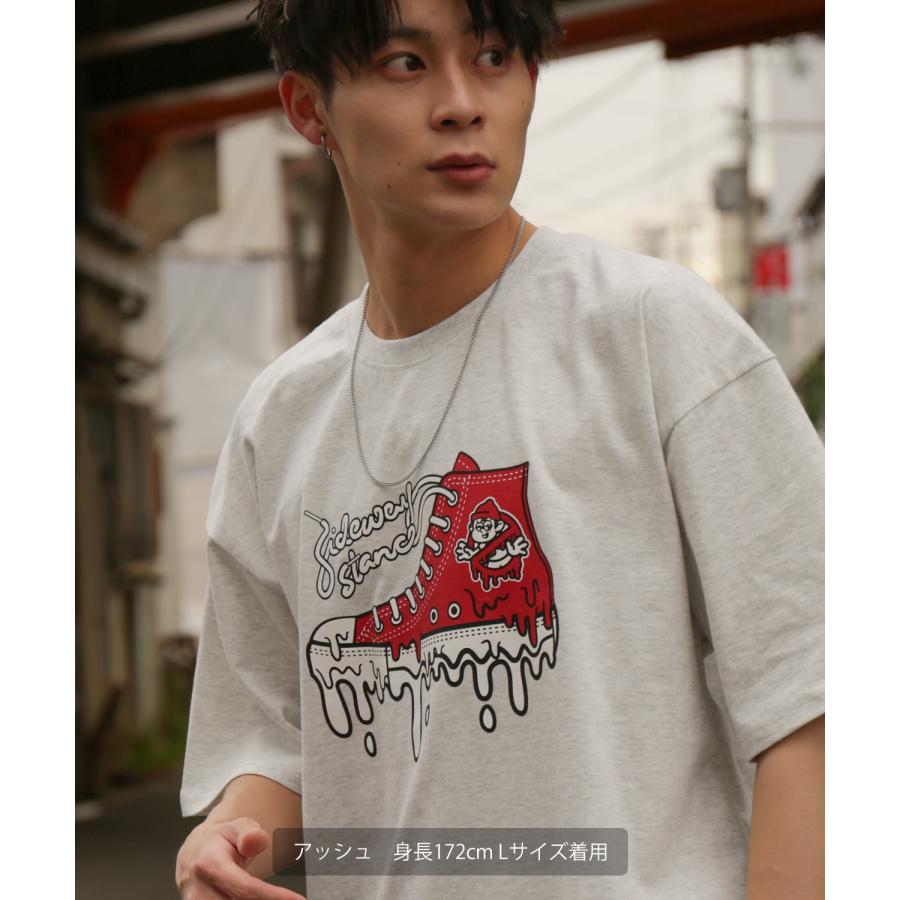 半袖Tシャツ メンズ SIDEWAY STANCE サイドウェイスタンス オリジナルプリント ハイカットスニーカー グラフィック カットソー アメカジ スケーター ストリート | improves | 14