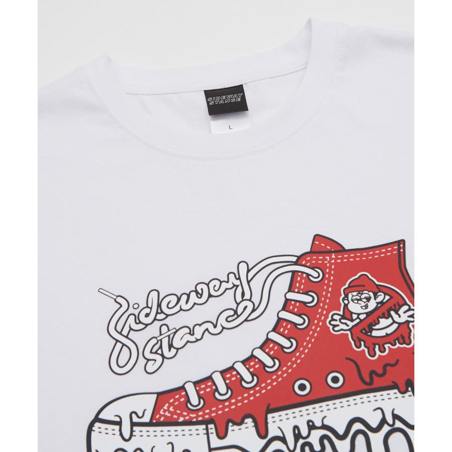 半袖Tシャツ メンズ SIDEWAY STANCE サイドウェイスタンス オリジナルプリント ハイカットスニーカー グラフィック カットソー アメカジ スケーター ストリート | improves | 20