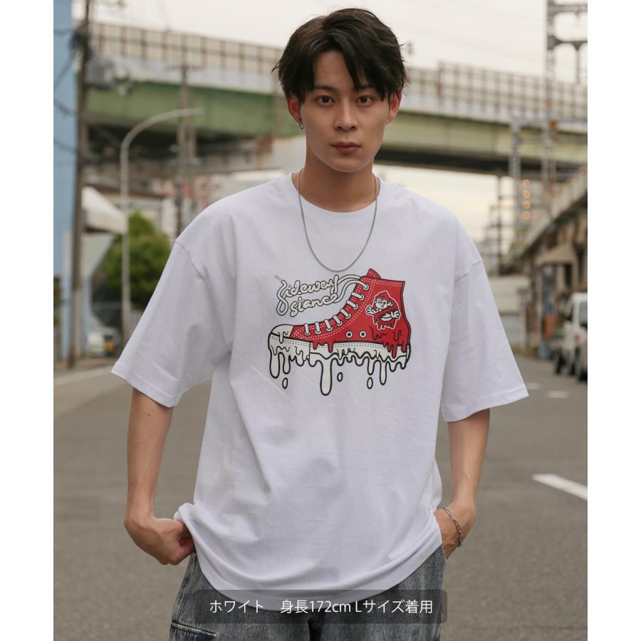 半袖Tシャツ メンズ SIDEWAY STANCE サイドウェイスタンス オリジナルプリント ハイカットスニーカー グラフィック カットソー アメカジ スケーター ストリート | improves | 08