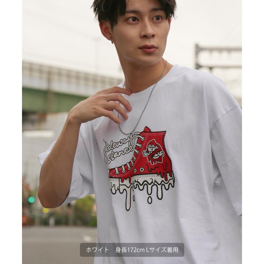 半袖Tシャツ メンズ SIDEWAY STANCE サイドウェイスタンス オリジナルプリント ハイカットスニーカー グラフィック カットソー アメカジ スケーター ストリート | improves | 10
