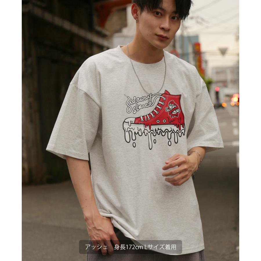 半袖Tシャツ メンズ SIDEWAY STANCE サイドウェイスタンス オリジナルプリント ハイカットスニーカー グラフィック カットソー アメカジ スケーター ストリート | improves | 11