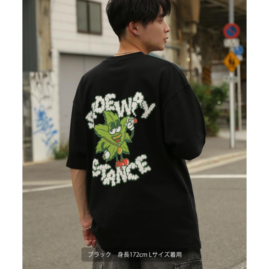 半袖Tシャツ メンズ SIDEWAY STANCE サイドウェイスタンス オリジナルプリント ヘンプリーフ グラフィック カットソー アメカジ スケーター ストリート | improves | 10