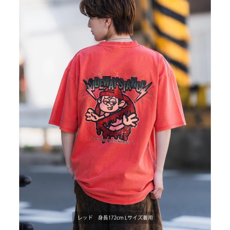 半袖Tシャツ メンズ SIDEWAY STANCE サイドウェイスタンス プリント ピグメント サンダーノーウェイ カットソー アメカジ スケーター ストリート 古着MIX | improves | 15