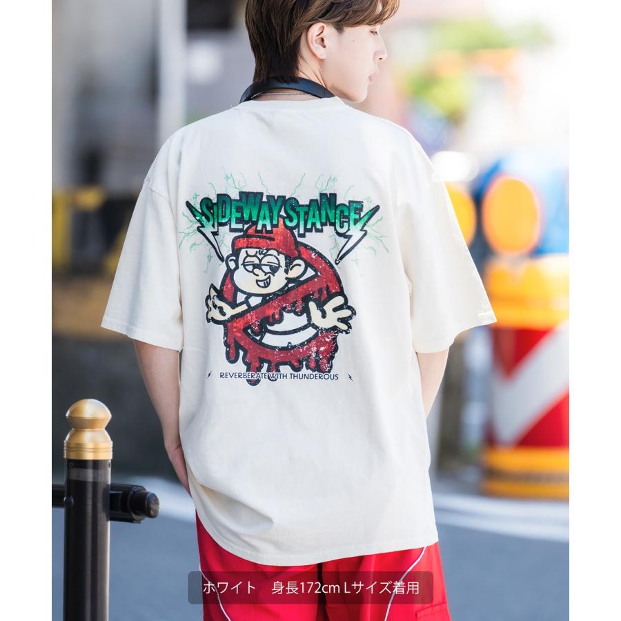半袖Tシャツ メンズ SIDEWAY STANCE サイドウェイスタンス プリント ピグメント サンダーノーウェイ カットソー アメカジ スケーター ストリート 古着MIX | improves | 05