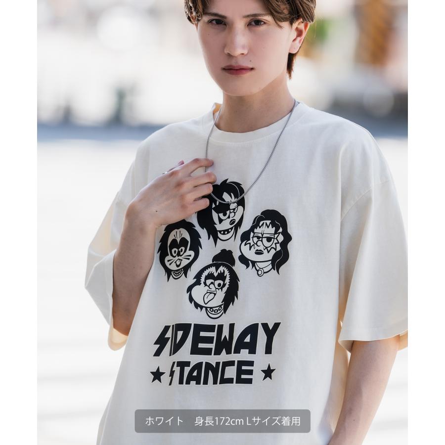 半袖Tシャツ メンズ SIDEWAY STANCE サイドウェイスタンス プリント ピグメント ロックバンド カットソー アメカジ スケーター ストリート 古着MIX | improves | 07