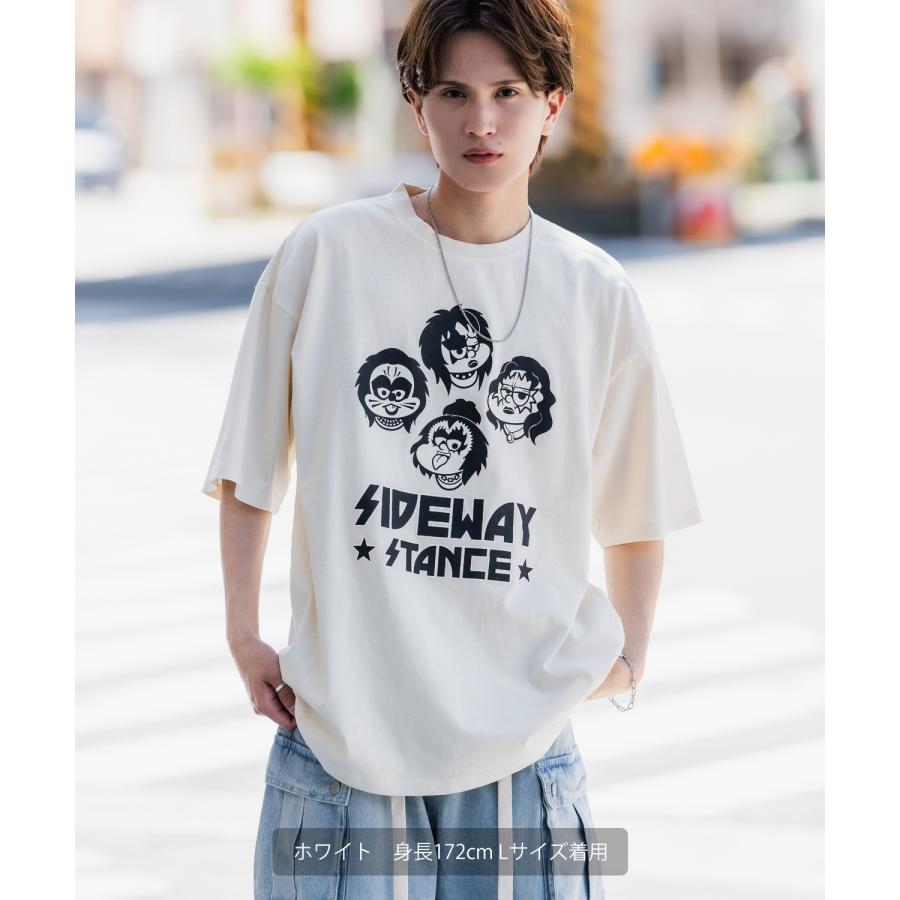 半袖Tシャツ メンズ SIDEWAY STANCE サイドウェイスタンス プリント ピグメント ロックバンド カットソー アメカジ スケーター ストリート 古着MIX | improves | 08