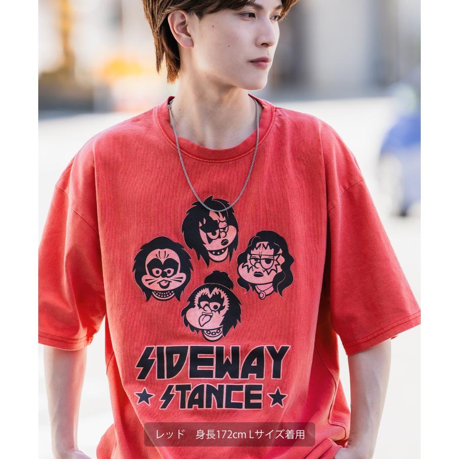 半袖Tシャツ メンズ SIDEWAY STANCE サイドウェイスタンス プリント ピグメント ロックバンド カットソー アメカジ スケーター ストリート 古着MIX | improves | 11
