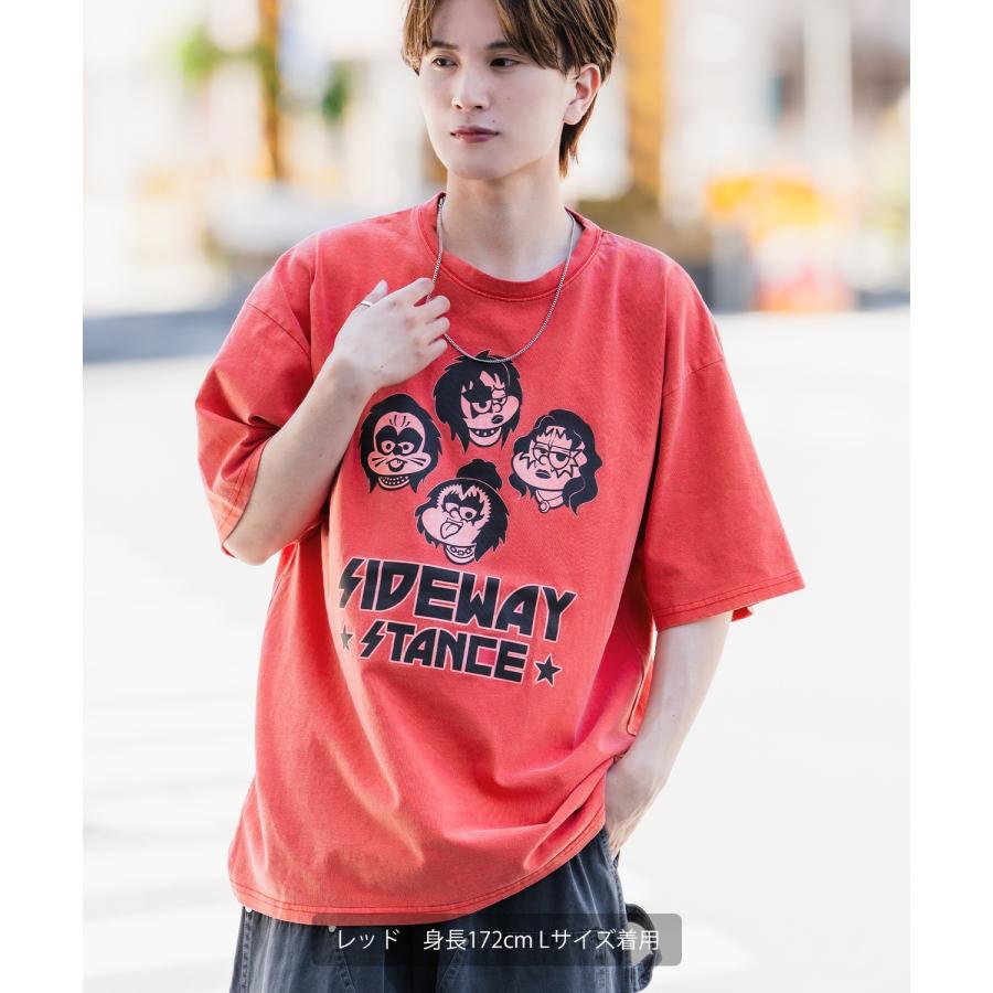 半袖Tシャツ メンズ SIDEWAY STANCE サイドウェイスタンス プリント ピグメント ロックバンド カットソー アメカジ スケーター ストリート 古着MIX | improves | 12