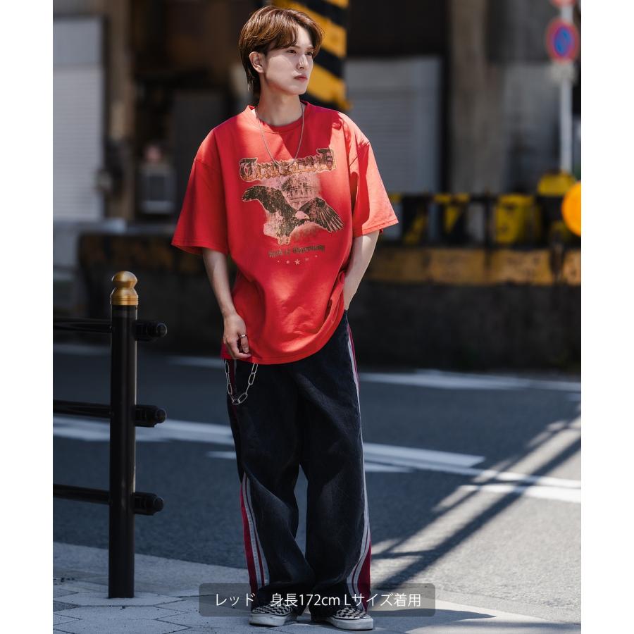 半袖Tシャツ メンズ SIDEWAY STANCE サイドウェイスタンス プリント ピグメント イーグル カットソー アメカジ スケーター ストリート 古着MIX | improves | 14