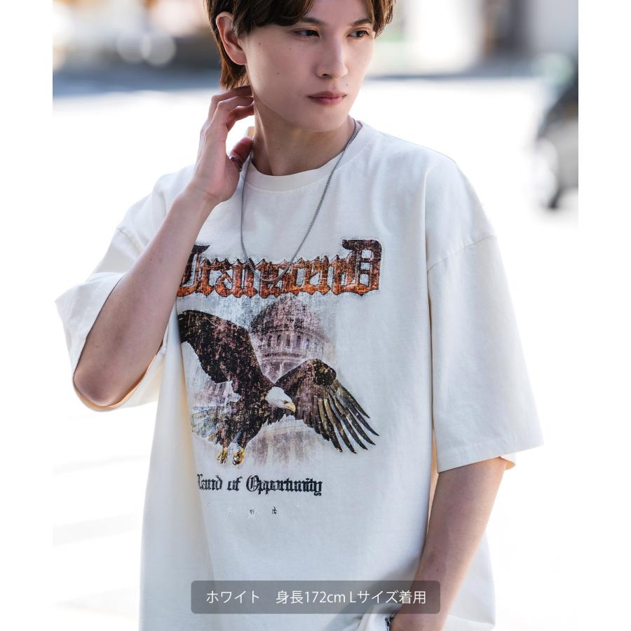 半袖Tシャツ メンズ SIDEWAY STANCE サイドウェイスタンス プリント ピグメント イーグル カットソー アメカジ スケーター ストリート 古着MIX | improves | 07