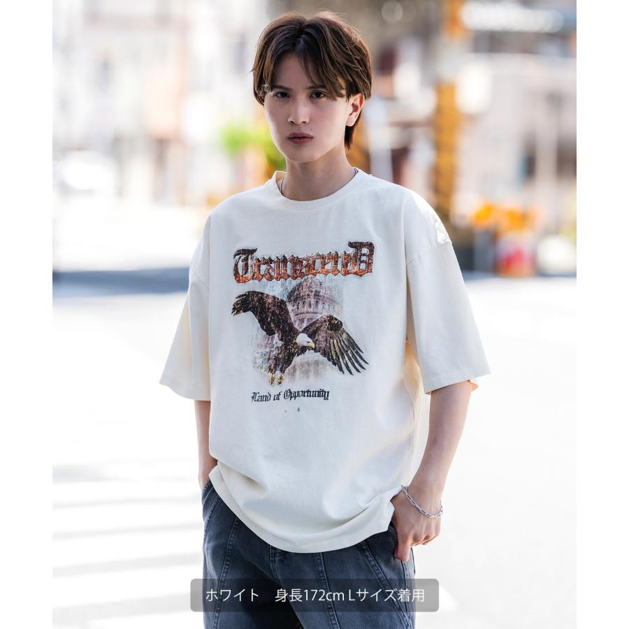 半袖Tシャツ メンズ SIDEWAY STANCE サイドウェイスタンス プリント ピグメント イーグル カットソー アメカジ スケーター ストリート 古着MIX | improves | 08
