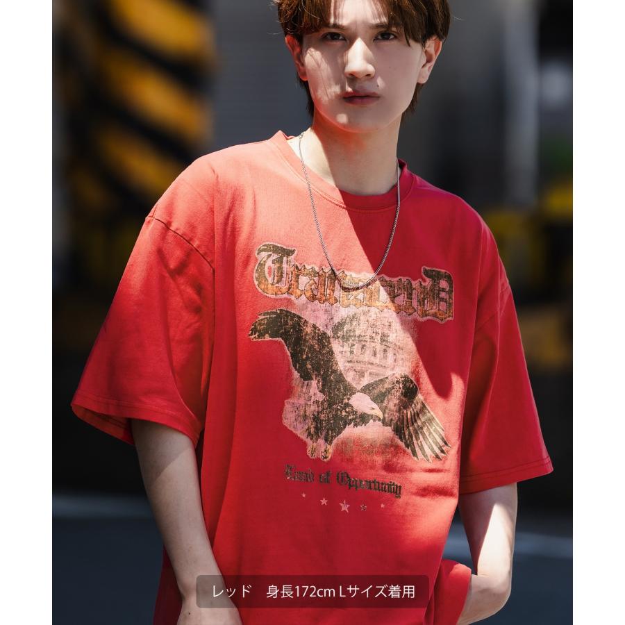 半袖Tシャツ メンズ SIDEWAY STANCE サイドウェイスタンス プリント ピグメント イーグル カットソー アメカジ スケーター ストリート 古着MIX | improves | 11