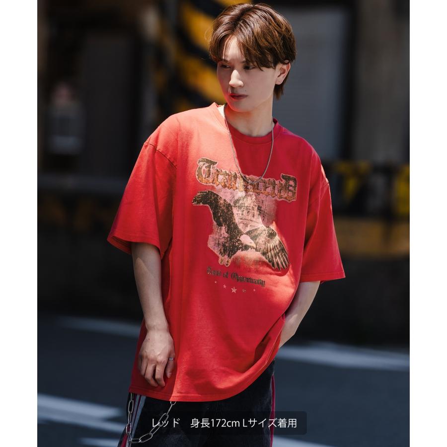 半袖Tシャツ メンズ SIDEWAY STANCE サイドウェイスタンス プリント ピグメント イーグル カットソー アメカジ スケーター ストリート 古着MIX | improves | 12