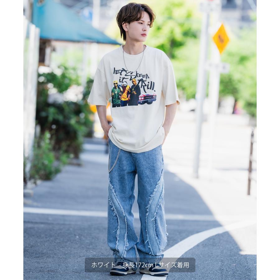 半袖Tシャツ メンズ SIDEWAY STANCE サイドウェイスタンス プリント ピグメント ギャングスタ カットソー アメカジ スケーター ストリート 古着MIX | improves | 11