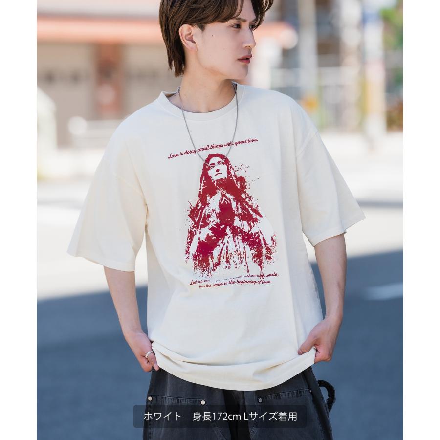 半袖Tシャツ メンズ SIDEWAY STANCE サイドウェイスタンス プリント ピグメント マリア カットソー アメカジ スケーター ストリート 古着MIX | improves | 03