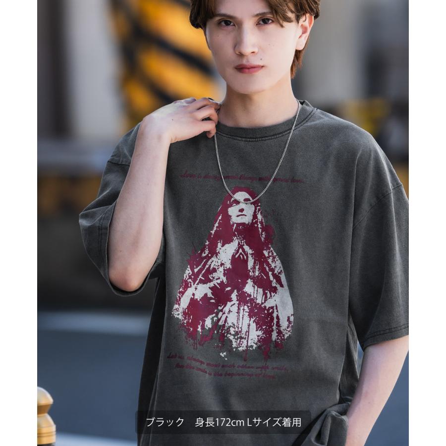半袖Tシャツ メンズ SIDEWAY STANCE サイドウェイスタンス プリント ピグメント マリア カットソー アメカジ スケーター ストリート 古着MIX | improves | 07