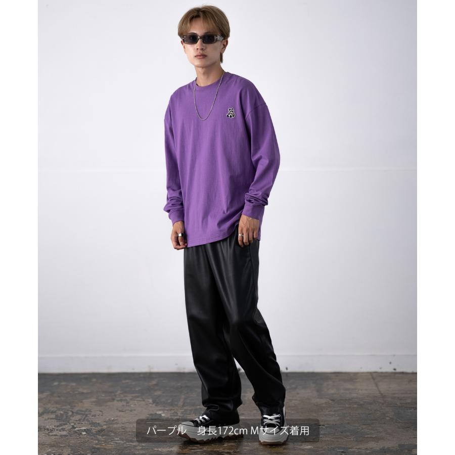 長袖Tシャツ メンズ SIDEWAY STANCE サイドウェイスタンス オリジナル ワンポイント 刺しゅう ロンT カットソー ダウナーパンダ スケーター | improves | 15