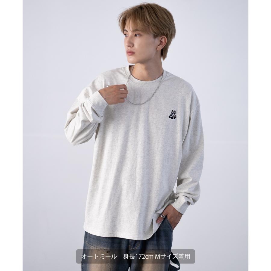 長袖Tシャツ メンズ SIDEWAY STANCE サイドウェイスタンス オリジナル ワンポイント 刺しゅう ロンT カットソー ダウナーパンダ スケーター | improves | 17